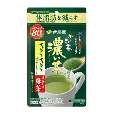 Ito En Oi Ocha fat loss booster low calorie strong tea instant matcha powder sealed bag packaging 80g